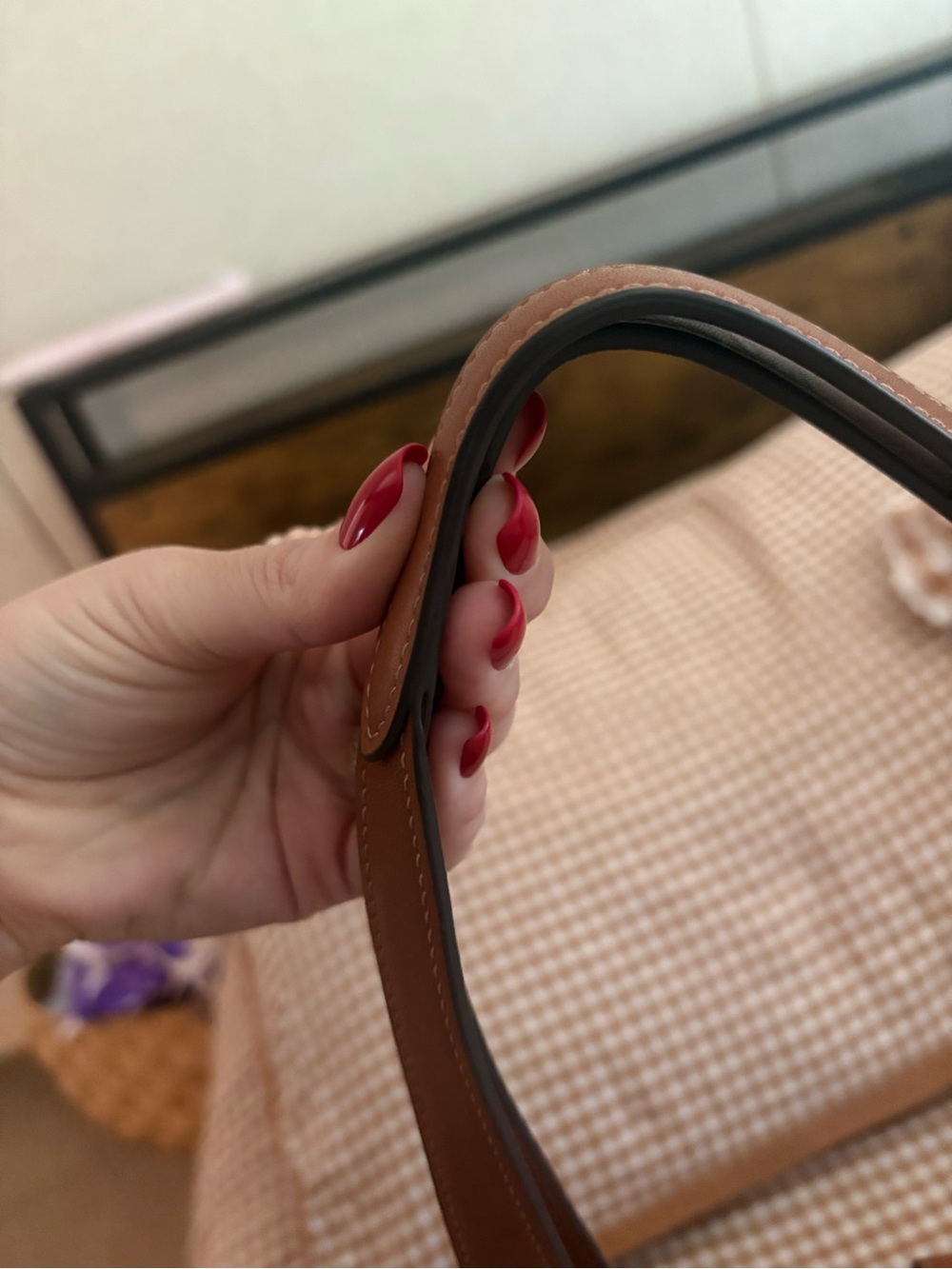 COACH Hadley Brown Leather Tote Bag - Turnlock Detail - Picture 8 of 12